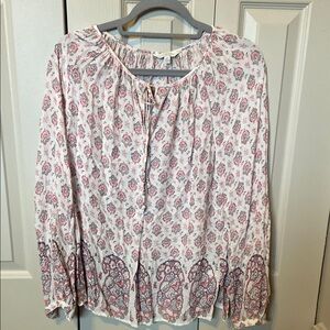 Lucky Brand Women's Guazy Size Small Long Sleeve Boho Blouse